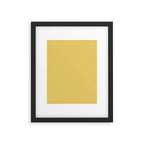 Muted Mustard Yellow Solid Colour Framed Art Print Gallery Image 6