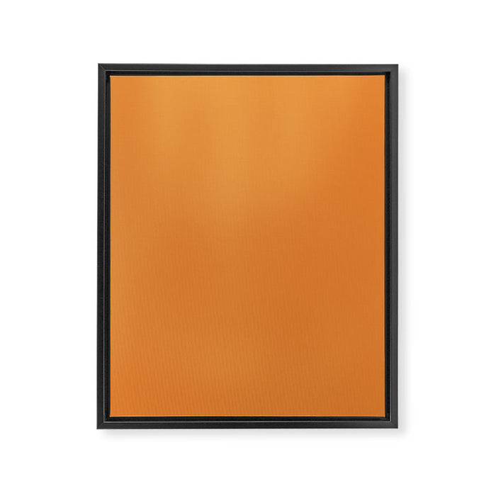 Muted Pumpkin Orange Solid Color Framed Canvas Print Gallery Image 1