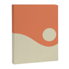 Nami Minimalist Wave Abstract in Pumpkin Orange and Warm Beige Canvas Print Gallery Image 8