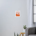 Nami Minimalist Wave and Sun Abstract in Pale Blush Pink and Orange Art Print Gallery Image 3