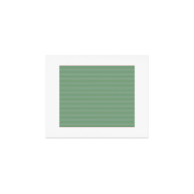 Narrow Stripes Green and Pink Pattern Art Print Gallery Image 1