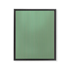 Narrow Stripes Green and Pink Vertical Pattern Framed Canvas Print Gallery Image 6