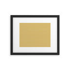 Narrow Stripes in Mustard Ochre and Cream Framed Art Print Gallery Image 5