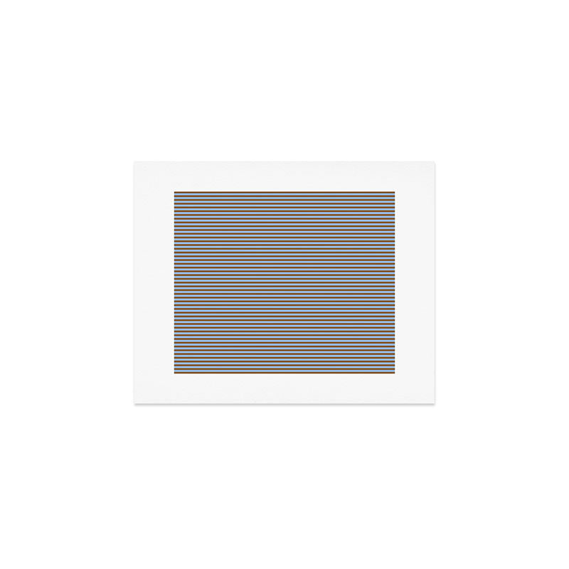 Narrow Stripes Pattern in Brown and Blue Art Print Gallery Image 1