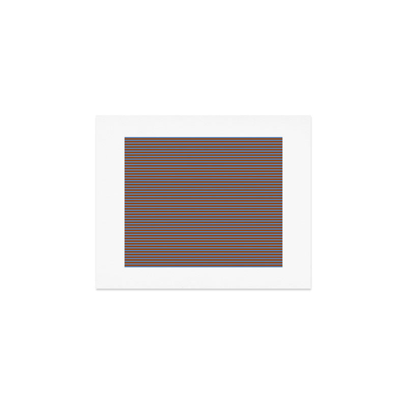 Narrow Stripes Pattern in Brown and Blue Art Print Gallery Image 1