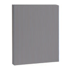 Narrow Stripes Vertical Pattern in Brown and Blue Canvas Print Gallery Image 6