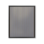 Narrow Stripes Vertical Pattern in Brown and Blue Framed Canvas Print Gallery Image 6