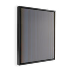 Narrow Stripes Vertical Pattern in Brown and Blue Framed Canvas Print Gallery Image 2