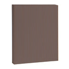 Narrow Stripes Vertical Pattern in Brown and Blue Canvas Print Gallery Image 6