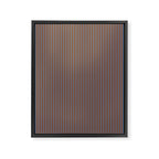 Narrow Stripes Vertical Pattern in Brown and Blue Framed Canvas Print Gallery Image 6
