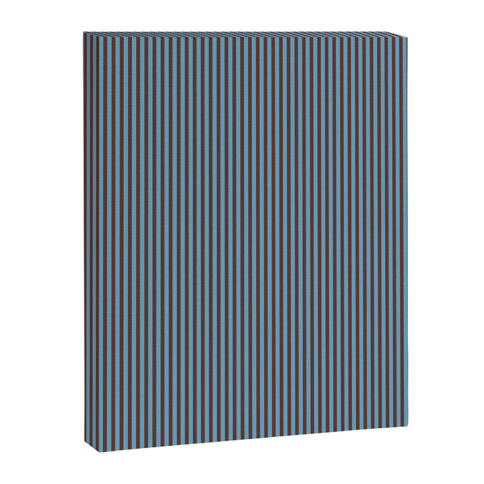 Narrow Stripes Vertical Pattern in Eclectic Brown and Blue Canvas Print Gallery Image 1