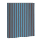 Narrow Stripes Vertical Pattern in Eclectic Brown and Blue Canvas Print Gallery Image 6