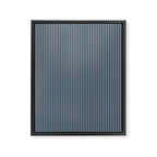 Narrow Stripes Vertical Pattern in Eclectic Brown and Blue Framed Canvas Print Gallery Image 6