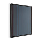 Narrow Stripes Vertical Pattern in Eclectic Brown and Blue Framed Canvas Print Gallery Image 2