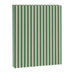Narrow Stripes Vertical Pattern in Kelly Green and Blush Pink Canvas Print Gallery Image 6