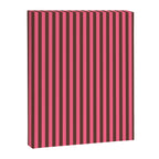 Narrow Stripes Vertical Pattern in Pink and Brown Canvas Print Gallery Image 6