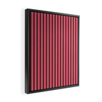 Narrow Stripes Vertical Pattern in Pink and Brown Framed Canvas Print Gallery Image 2