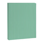 Narrow Vertical Stripes Kelly Green and White Pattern Canvas Print Gallery Image 6