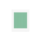 Narrow Vertical Stripes Kelly Green and White Pattern Art Print Gallery Image 1