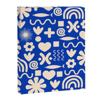 Natural Miscellany Pattern in Bright Blue and Cream Canvas Print Gallery Image 8