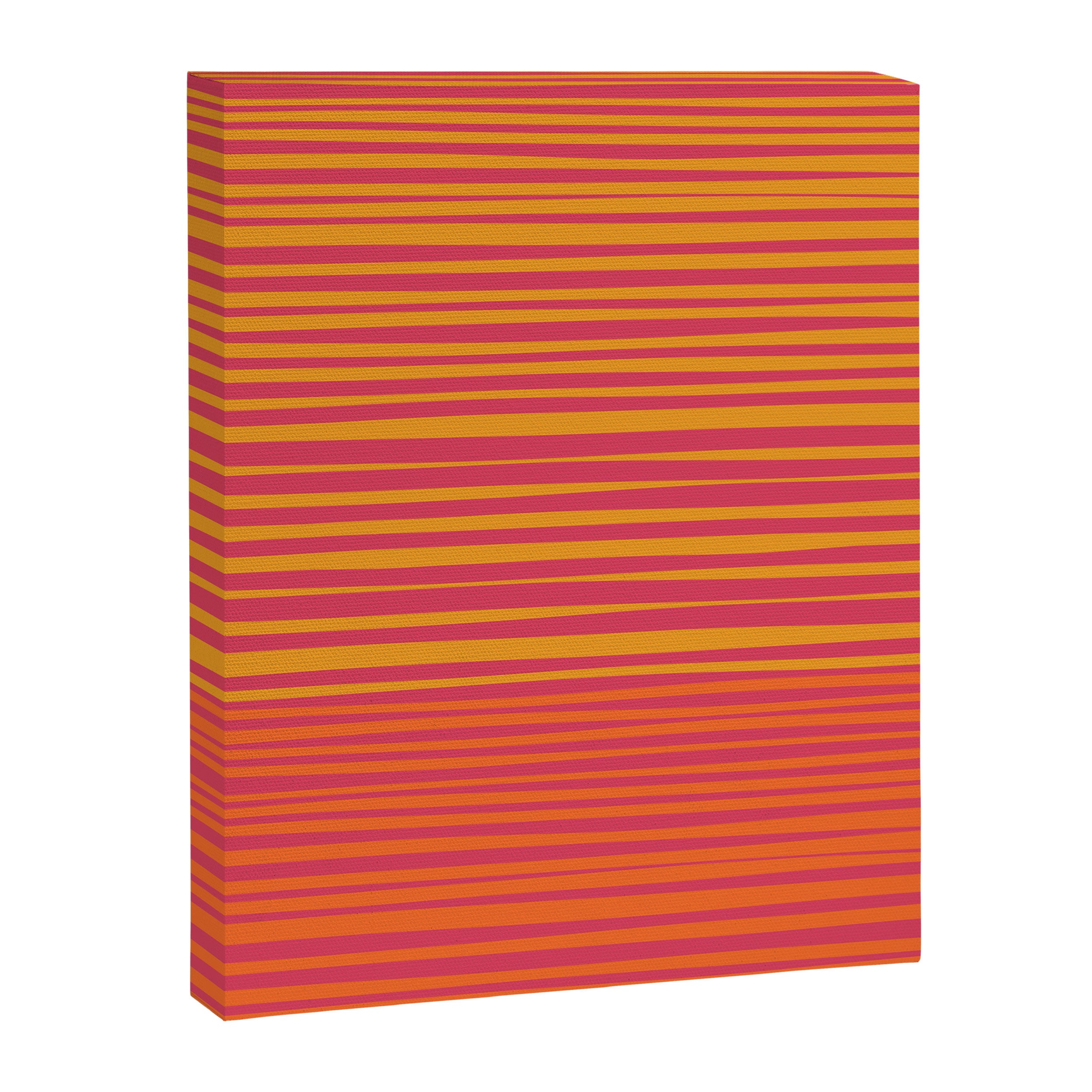 Natural Stripes Modern Minimalist Colour Block Pattern Magenta Orange Mustard Ochre Canvas Print Gallery Image 6