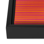 Natural Stripes Modern Minimalist Colour Block Pattern Magenta Orange Mustard Ochre Framed Canvas Print Gallery Image 3