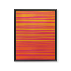 Natural Stripes Modern Minimalist Colour Block Pattern Magenta Orange Mustard Ochre Framed Canvas Print Gallery Image 6