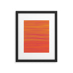 Natural Stripes Modern Minimalist Colour Block Pattern Magenta Orange Mustard Ochre Framed Art Print Gallery Image 4