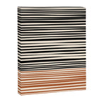 Natural Stripes Modern Minimalist Colour Block Pattern Black Rust Almond Cream Canvas Print Gallery Image 6