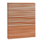 Natural Stripes Modern Minimalist Colour Block Pattern Boho Rust Clay Salmon Putty Canvas Print Gallery Image 6