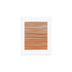 Natural Stripes Modern Minimalist Colour Block Pattern Boho Rust Clay Salmon Putty Art Print Gallery Image 1