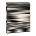 Natural Stripes Modern Minimalist Pattern in Black and Almond Cream  Canvas Print Gallery Image 6