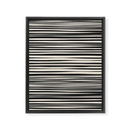 Natural Stripes Modern Minimalist Pattern in Black and Almond Cream  Framed Canvas Print Gallery Image 6