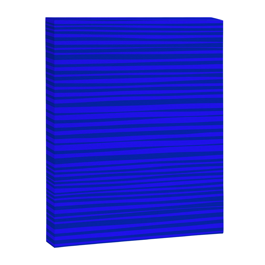 Natural Stripes Modern Minimalist Pattern in Double Electric Blue Canvas Print Gallery Image 6