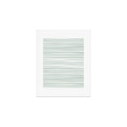 Natural Stripes Modern Minimalist Pattern in Light Sage Mint Green Art Print Gallery Image 1