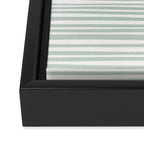 Natural Stripes Modern Minimalist Pattern in Light Sage Mint Green Framed Canvas Print Gallery Image 3