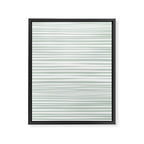 Natural Stripes Modern Minimalist Pattern in Light Sage Mint Green Framed Canvas Print Gallery Image 6