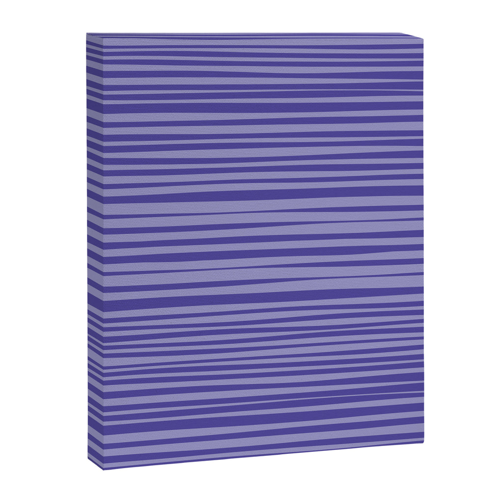 Natural Stripes Modern Minimalist Pattern in Purple on Purple Canvas Print Gallery Image 6