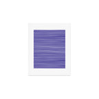 Natural Stripes Modern Minimalist Pattern in Purple on Purple Art Print Gallery Image 1