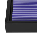 Natural Stripes Modern Minimalist Pattern in Purple on Purple Framed Canvas Print Gallery Image 3