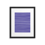 Natural Stripes Modern Minimalist Pattern in Purple on Purple Framed Art Print Gallery Image 5