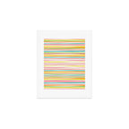 Natural Stripes Pattern Colourful Spring Green Pink Yellow Teal Orange Art Print Gallery Image 1