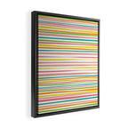 Natural Stripes Pattern Colourful Spring Green Pink Yellow Teal Orange Framed Canvas Print Gallery Image 2