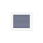 Nautical Navy Blue and White Rough Stripes Pattern Art Print Gallery Image 1