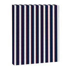 Nautical Navy Blue Red White Rough Stripes Vertical Pattern Canvas Print Gallery Image 6