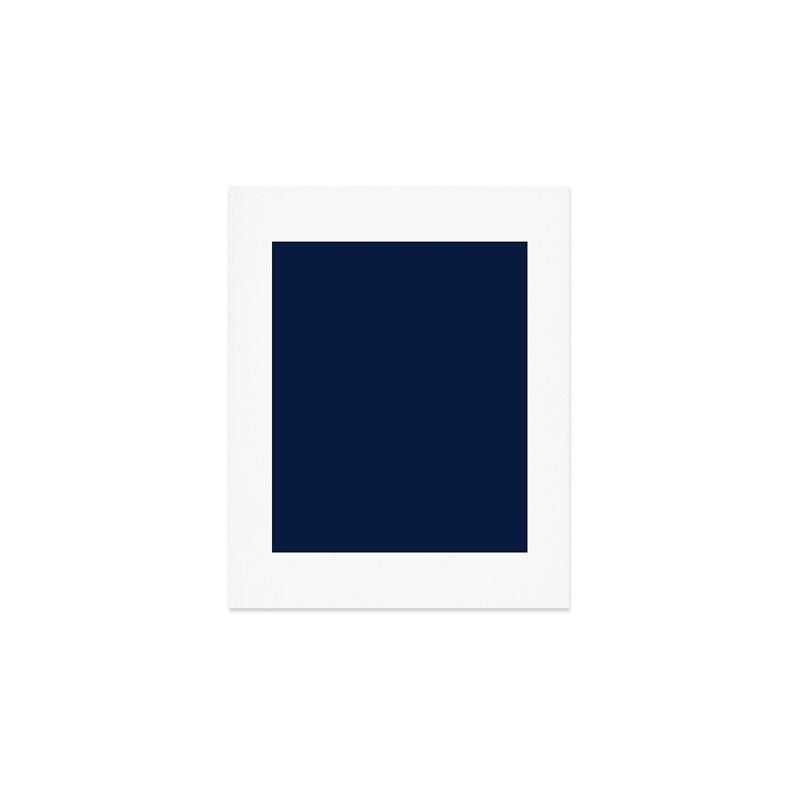 Nautical Navy Blue Solid Color Art Print Gallery Image 1