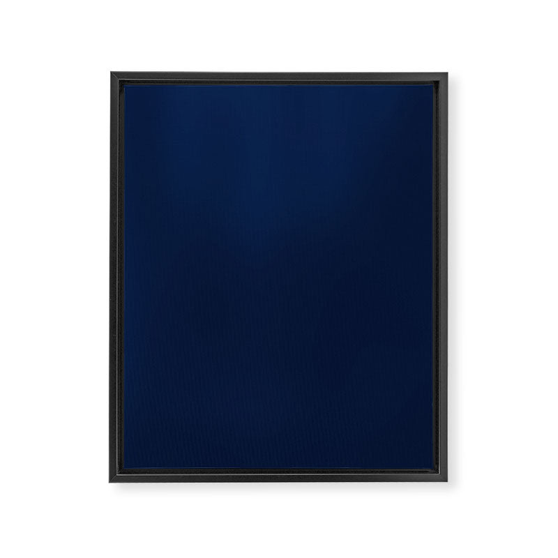 Nautical Navy Blue Solid Color Framed Canvas Print Gallery Image 8