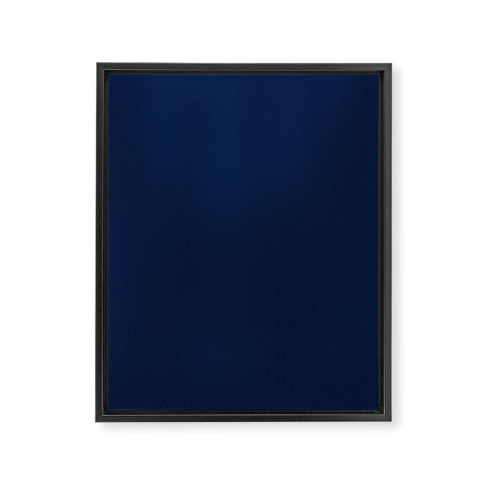 Nautical Navy Blue Solid Color Framed Canvas Print Gallery Image 1
