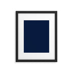 Nautical Navy Blue Solid Color Framed Art Print Gallery Image 6