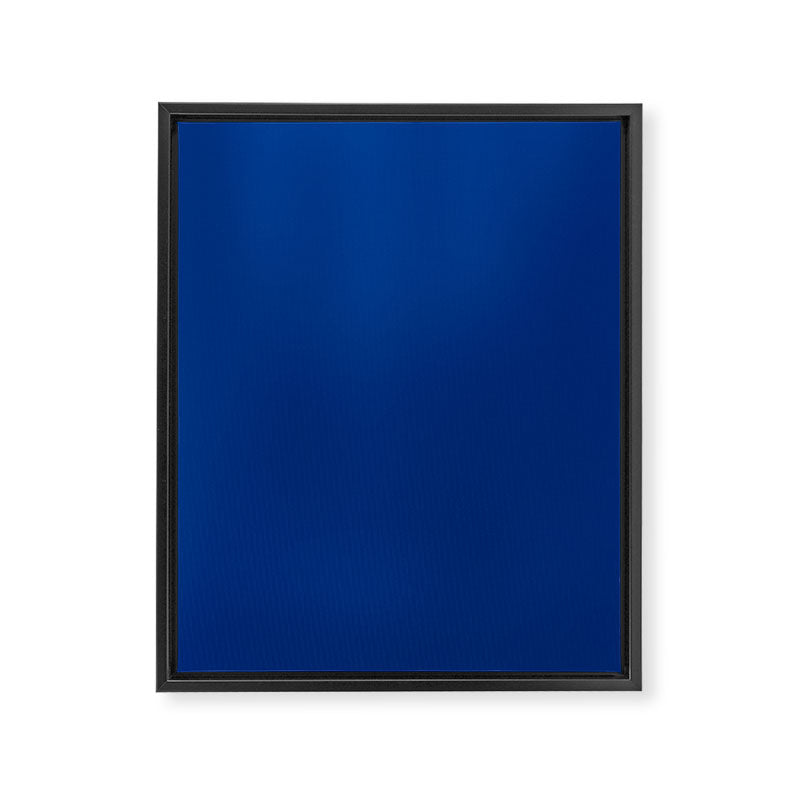 Navy Blue Solid Color Framed Canvas Print Gallery Image 8